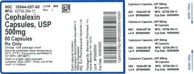 500mg 60ct (Label Cephalexin Caps 500mg Bpi(10544 057 60) Sun(62756 294 13) Rev1)